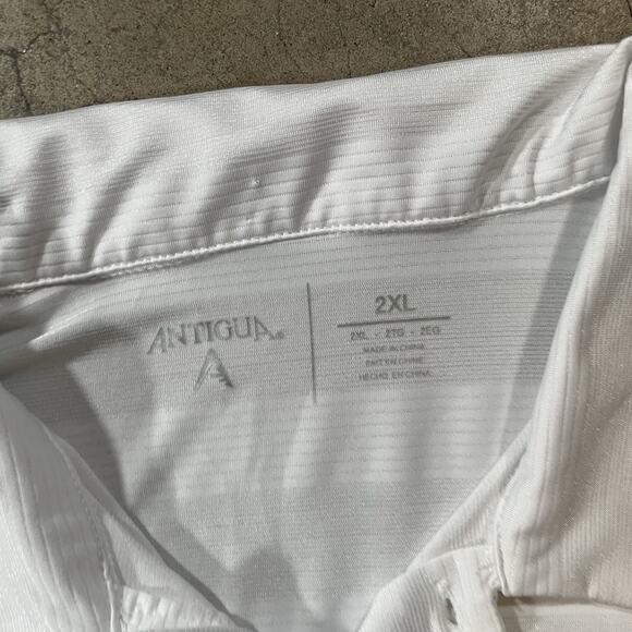 Antiigua Mens White Dallas Cowboys Polyester Short Sleeve Polo Shirt Size 2XL - Picture 7 of 7